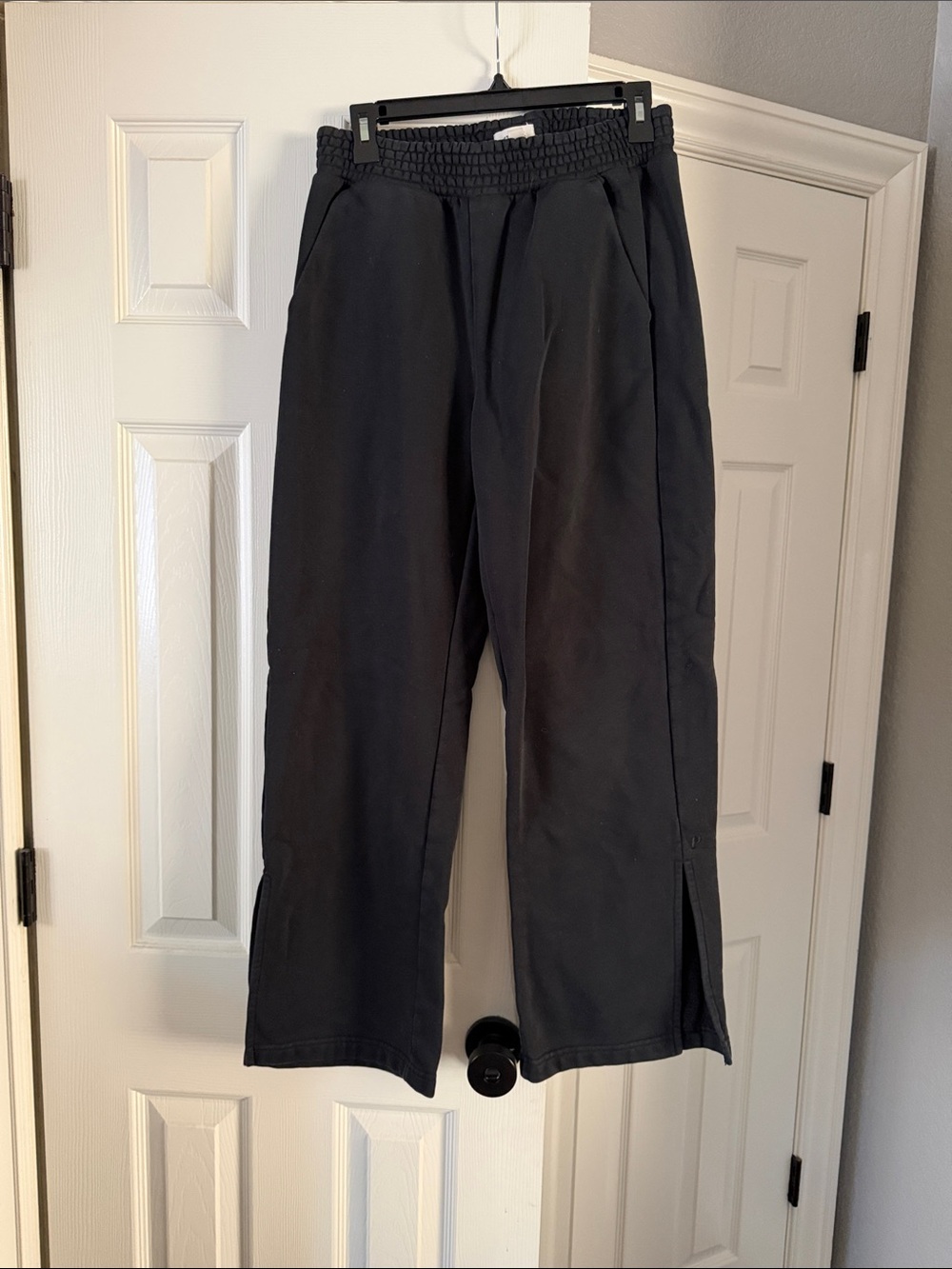 Pact women’s Black Sweatpants with Side Slits